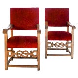 Pair of Celtic Inspired Throne Chairs