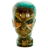 Vintage Glass Head Sculpture