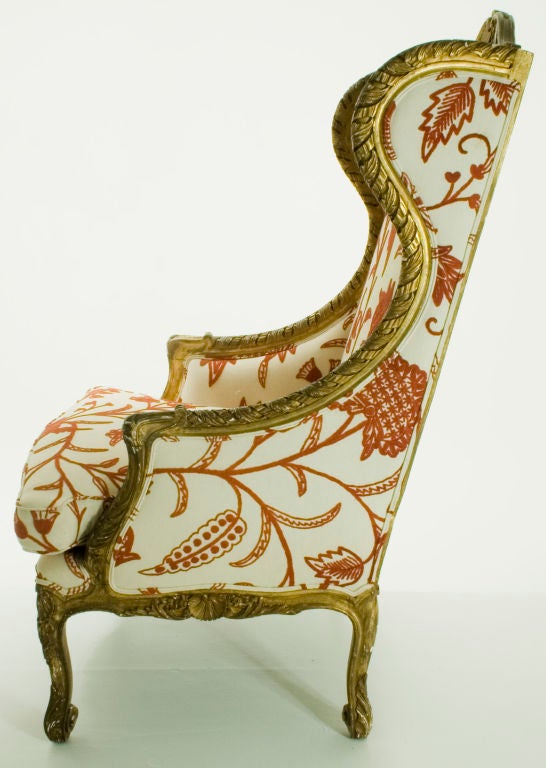 20th Century Outsized Louis XV-Style Wing Chair For Sale