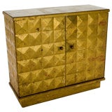 Artisanal Gold Leaf Chest with Pyramid Facing