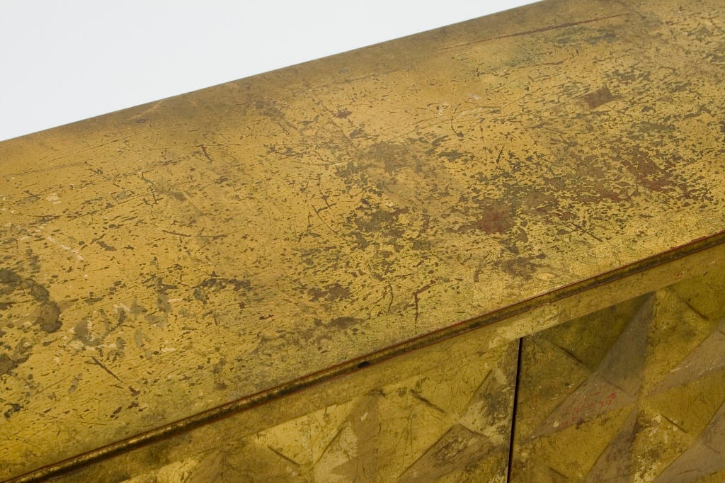 Artisanal Gold Leaf Chest with Pyramid Facing 3