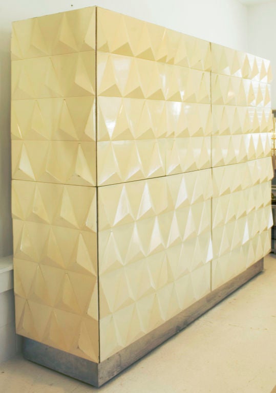 Pyramid Faced Media Cabinet