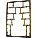 Gold Leafed Bamboo Wall Mirror