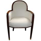 Art Deco Arm Chair with Ivory Tips Front Legs