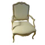 Vintage A Louis XV Style Painted Fauteuil