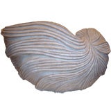 Shell Shaped Wooden Container for Greenery or Logs