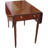 Vintage Regency Campaign Style Pembroke Table