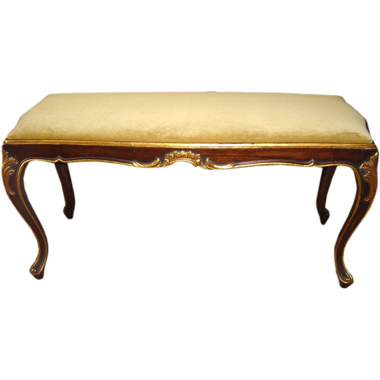Louis XV Style Mahogany Bench