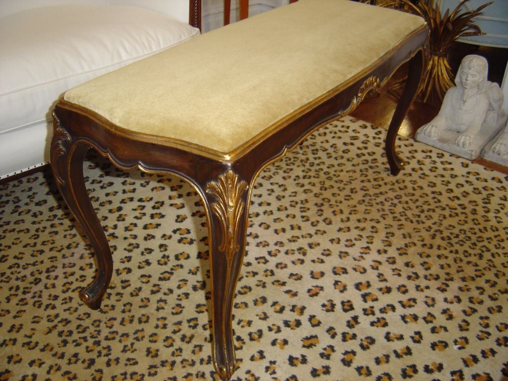 20th Century Louis XV Style Mahogany Bench