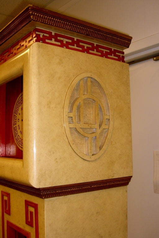 American James Mont Asian styled Grandfather clock w/ stereo