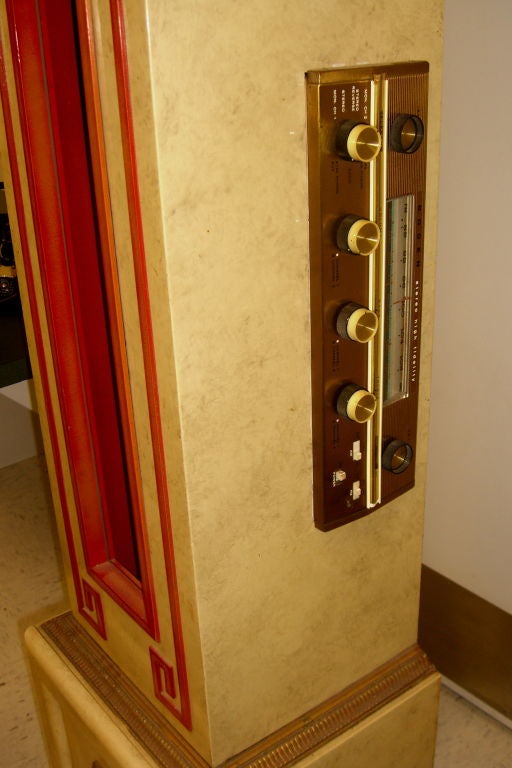 Mid-20th Century James Mont Asian styled Grandfather clock w/ stereo