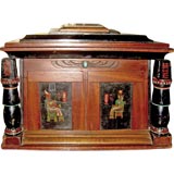 Incredible 19th century Egyptian revival jewelry liquor casket