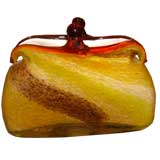 1950's vintage Murano vase in the shape of a handbag or purse.