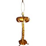 Fabulous  Italian hand made Gold Leaf iron palm tree lamp