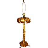 Fabulous  Italian hand made Gold Leaf iron palm tree lamp