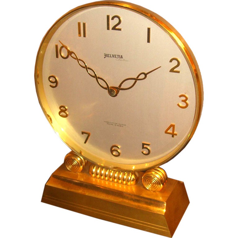 Rare horloge mécanique électrique transionnelle par Helvetia