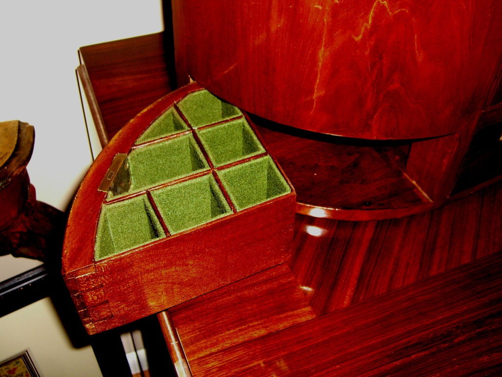 Unusual English Regency Traveling liquor cabinet  campaign desk