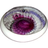 Large hand blown signed Cliff Goodman art glass centerpiece 1986