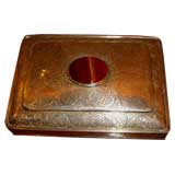 Beautiful Silver box with Agate inset oval top
