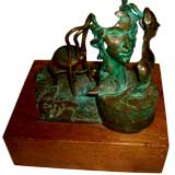 Surrealist bronze with nudes in the style of Salvador Dali