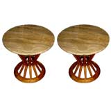 Edward Wormley for Dunbar pr of sheaf of wheat marble top tables