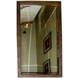 NIce 1980's faux snakeskin beveled mirror with new backing