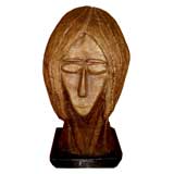 Great 1960
s Abstract Terracotta bust of a woman