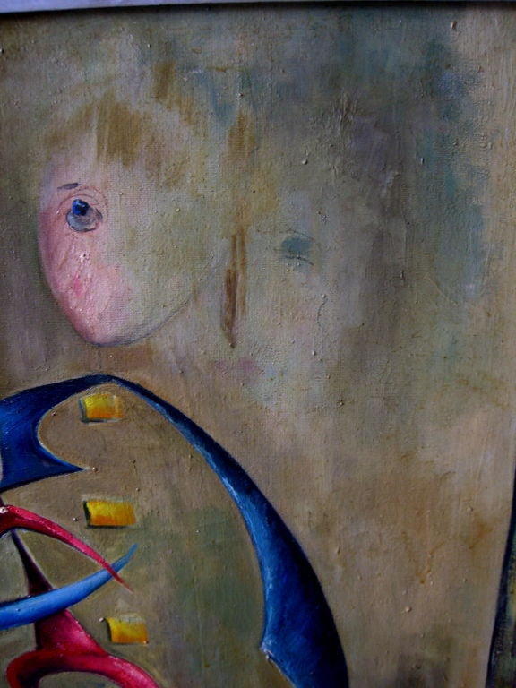 Zelda burdick cubist oil on canvas titled Awakening signed dated 1