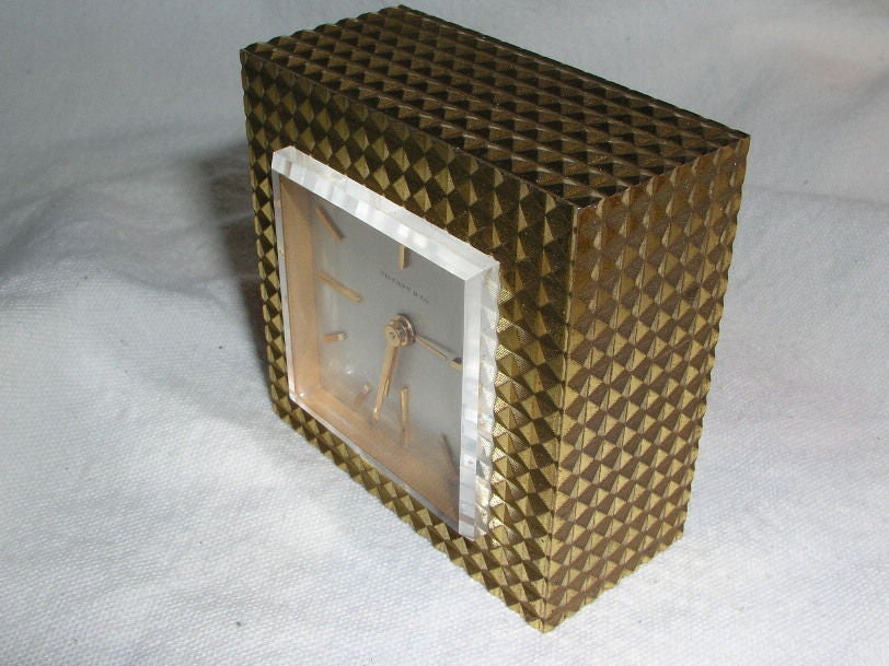 Swiss Tiffany and Company Brass travel alarm clock
