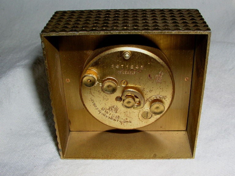 Mid-20th Century Tiffany and Company Brass travel alarm clock