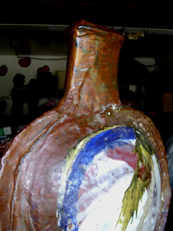 Large Terracotta Sculpture by Noted East Hampton Artist Phyllis Hammond In Good Condition For Sale In Palm Springs, CA