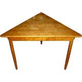 Vintage Studio Craftsman hand made birdseye maple table by Richard Cohen