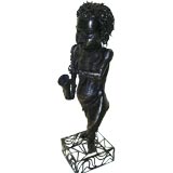 Wonderful Iron sculpture of Saxophone player chubby nude
