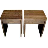 Beautiful pair Cobra and shagreen covered end tables Augousti