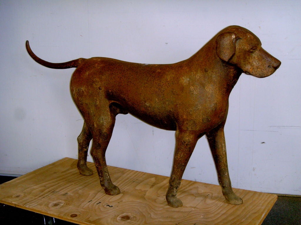 Rare 19th cty dog  labrador Gray Iron Foundry Poultney Vermont 1