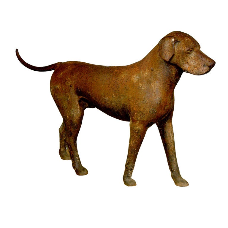 Rare 19th cty dog  labrador Gray Iron Foundry Poultney Vermont
