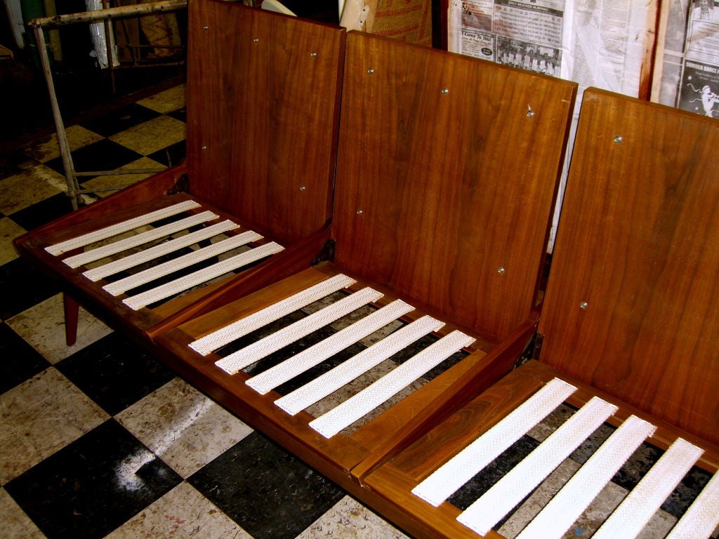 Walnut Unusual convertible bench or coffee table by Brown Saltman of CA