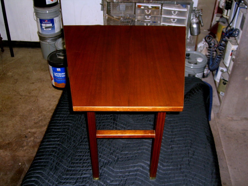 Edward Wormley for Dunbar Trapezoidal side table in walnut