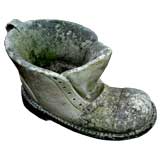 Wonderful 1960's vintage stone planter in the form of a boot
