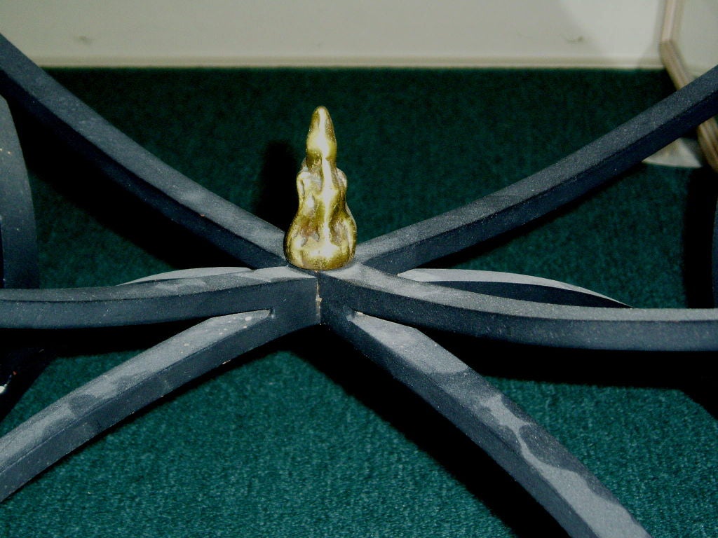 French 6 Swan or goose head lyre back chairs and table