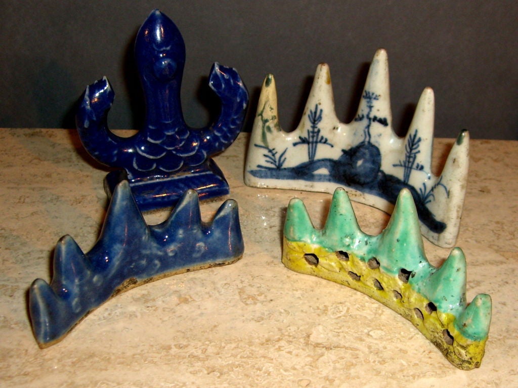 Nice group of 4 18th/19th century Chinese brush rests