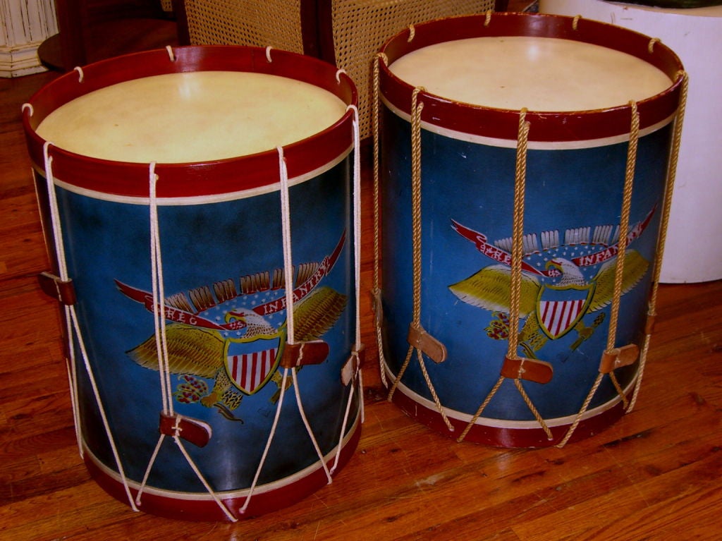 A pair of drum tables from the Old Drum Shop Granville Mass 2