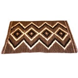 Vintage 1960'S Alpaca hand woven geometric rug or wall hanging