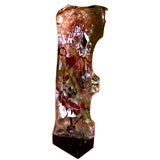 Beautiful 1980s hand blown abstract glass sculpture signed Rossi
