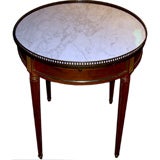 Nice French style 1940's white carrara marble top table drawers