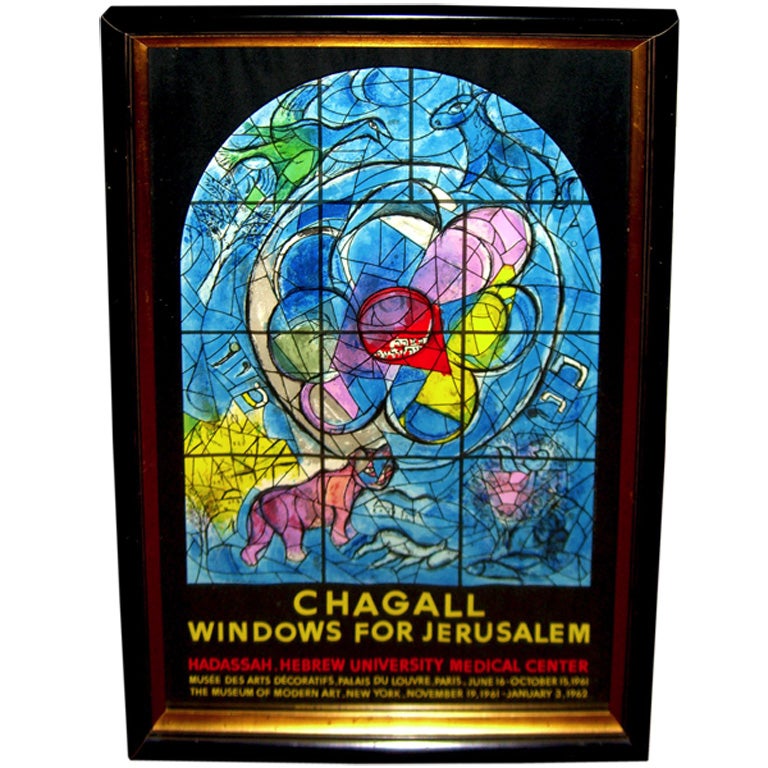 1961 Mourlot exh Chagall poster Benjamin Stained glass window