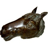 1960's Bronze horse head sculpture monogrammed