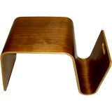 Pretty well designed 1960s plied bent wood stool & magazine rack