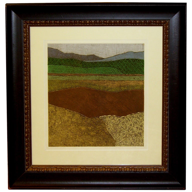 Collograph in colors by Dale Pierson Hill of Helen 1978 at 1stDibs