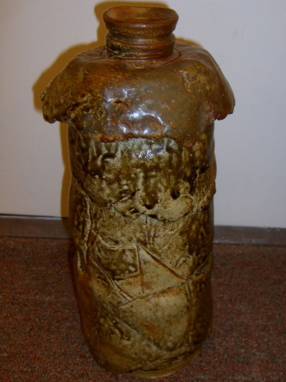 American 3 beautiful pieces of abstract pottery all signed Fred Moore